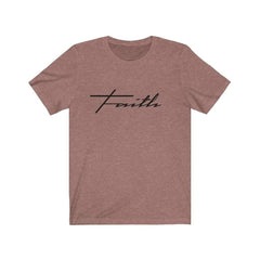 Bella & Canvas 3001 T-Shirt Faith in 14 colors and 7 sizes Heather Mauve / XS T-Shirt (3327699746916)