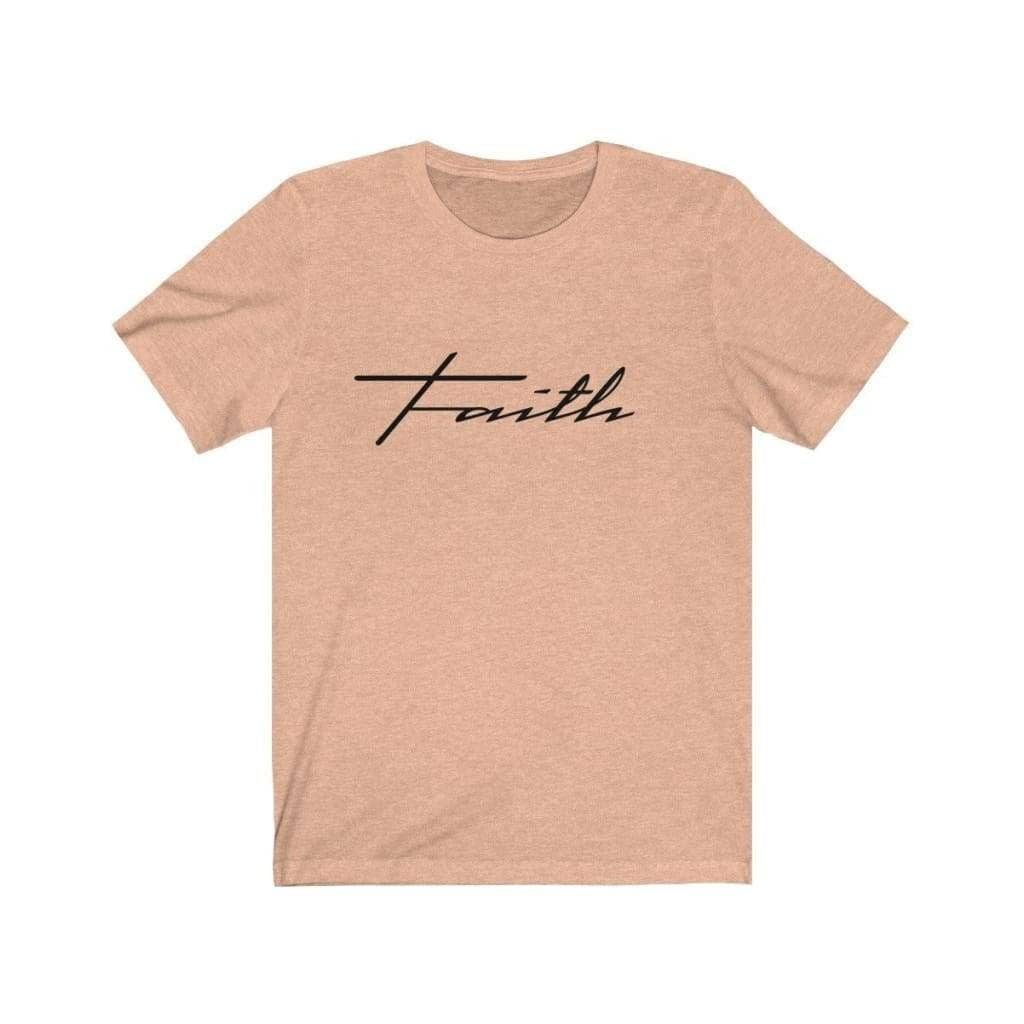 Bella & Canvas 3001 T-Shirt Faith in 14 colors and 7 sizes Heather Peach / XS T-Shirt (3327699746916)