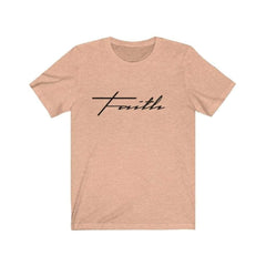 Bella & Canvas 3001 T-Shirt Faith in 14 colors and 7 sizes Heather Peach / XS T-Shirt (3327699746916)