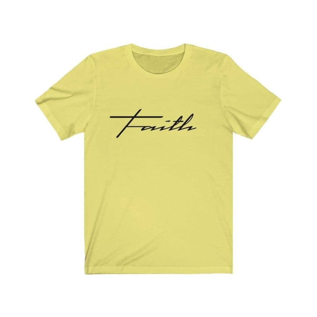 Bella & Canvas 3001 T-Shirt Faith in 14 colors and 7 sizes Yellow / XS T-Shirt (3327699746916)