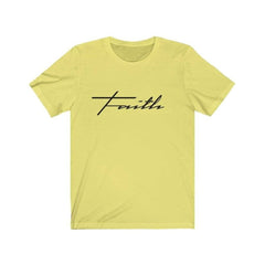 Bella & Canvas 3001 T-Shirt Faith in 14 colors and 7 sizes Yellow / XS T-Shirt (3327699746916)