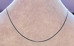 925 Sterling Silver Black Rhodium Necklace Chain Rolo Rope Snake 16"-20"
