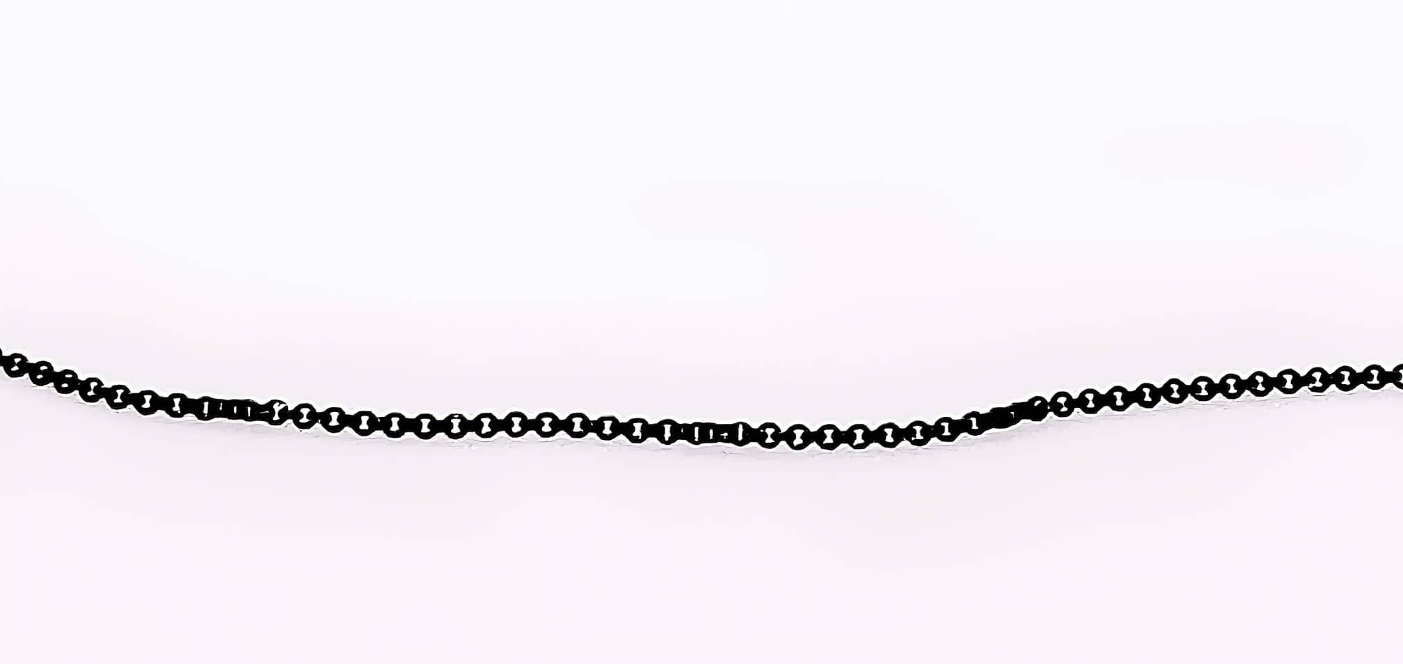 Black Rhodium Plated 1.8mm Rolo Chain 925 Solid Sterling Silver (6071740793024)