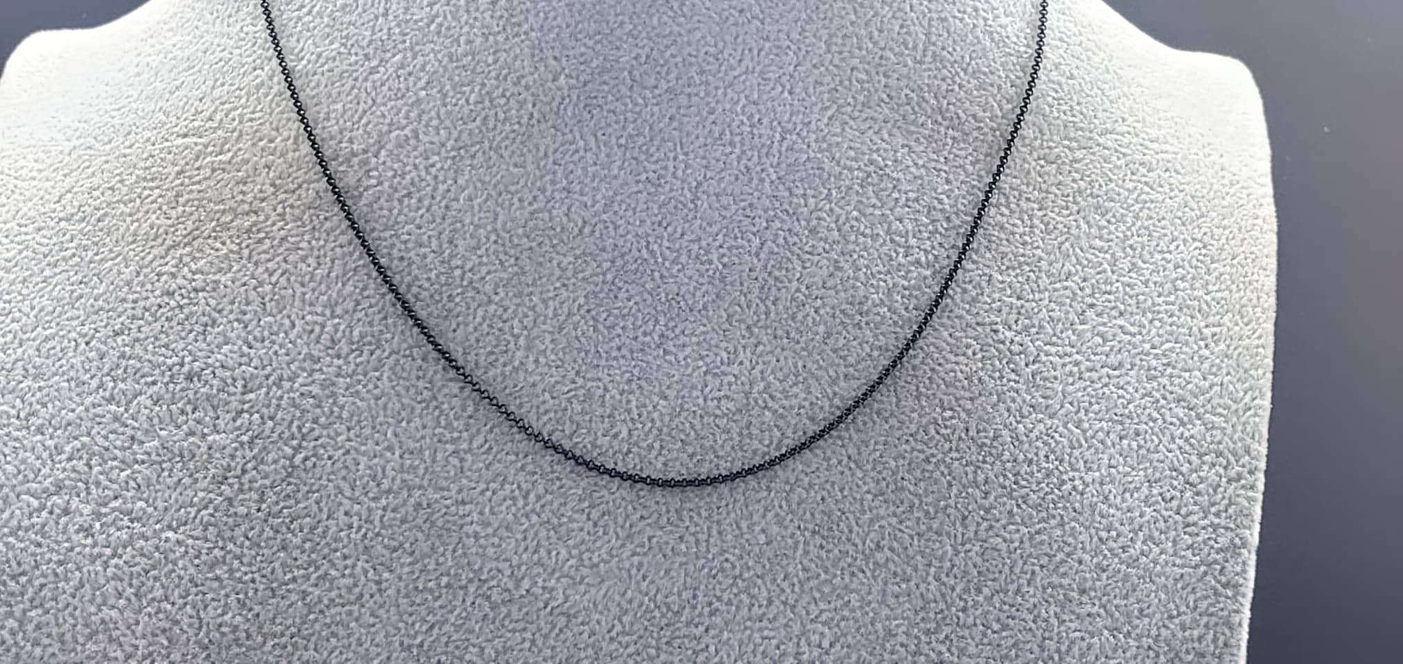 Black Rhodium Plated 1.8mm Rolo Chain 925 Solid Sterling Silver (6071740793024)