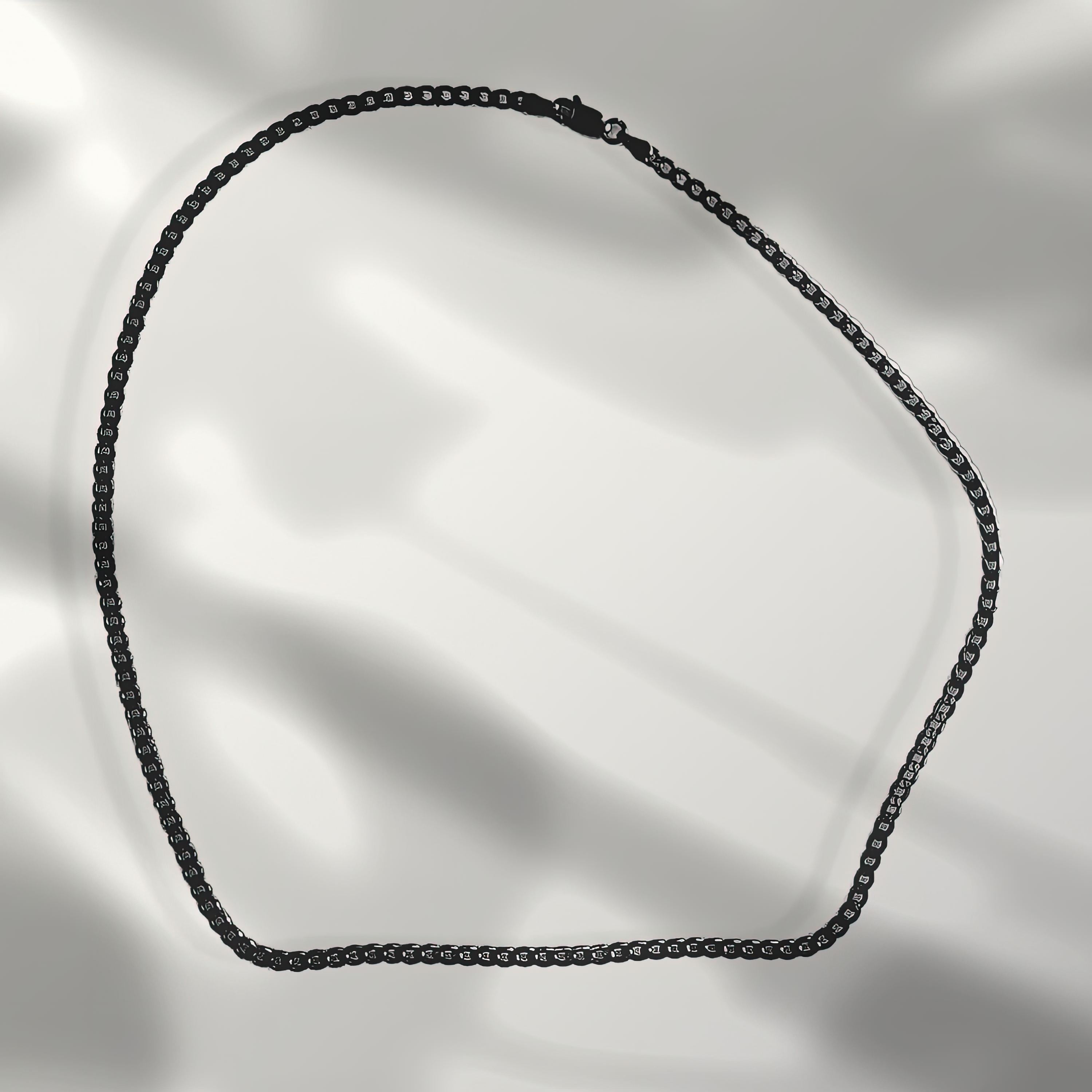 Black Rhodium Curb Chain