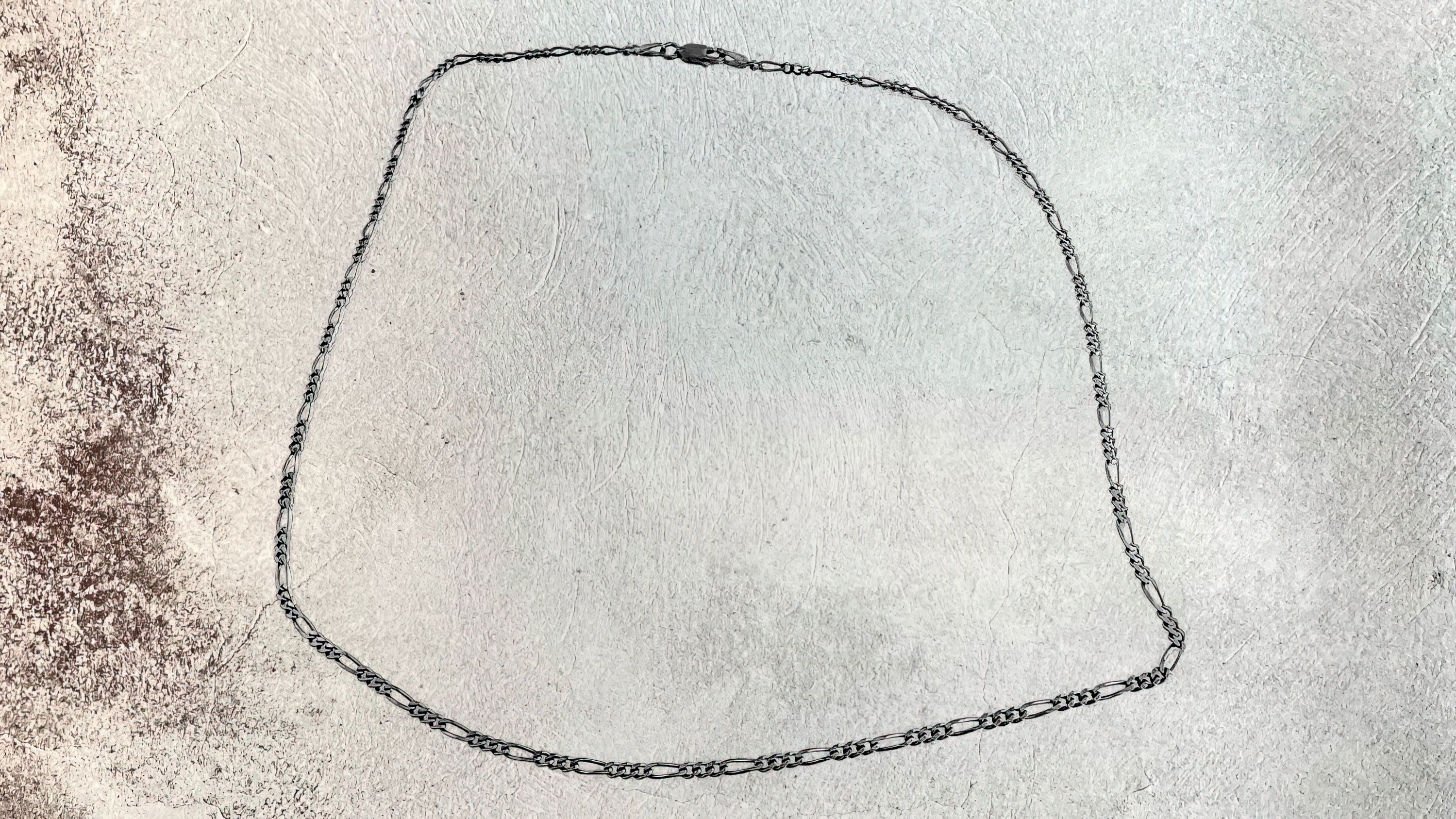 Black Rhodium Figaro Chain