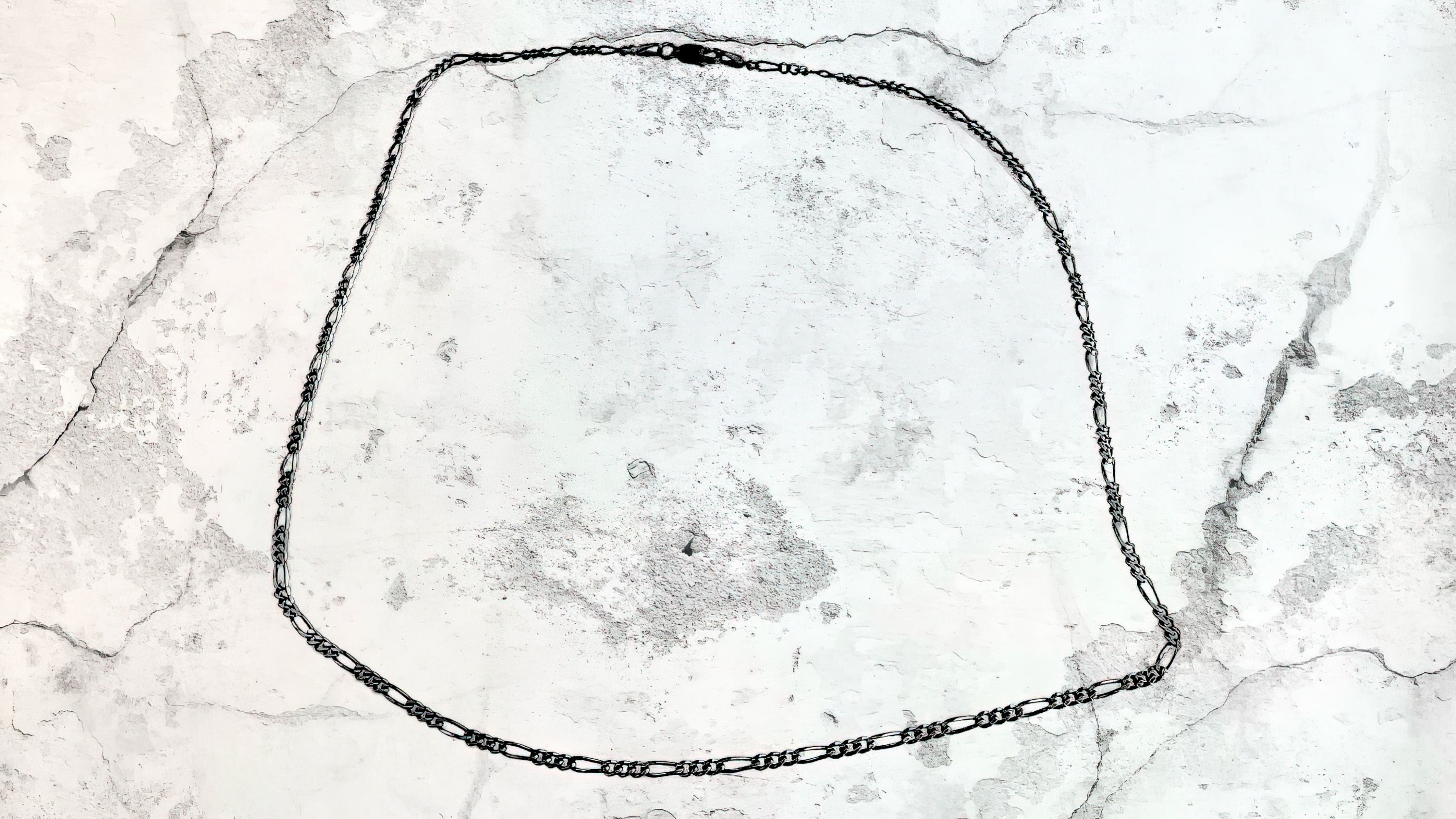 Black Rhodium Figaro Chain