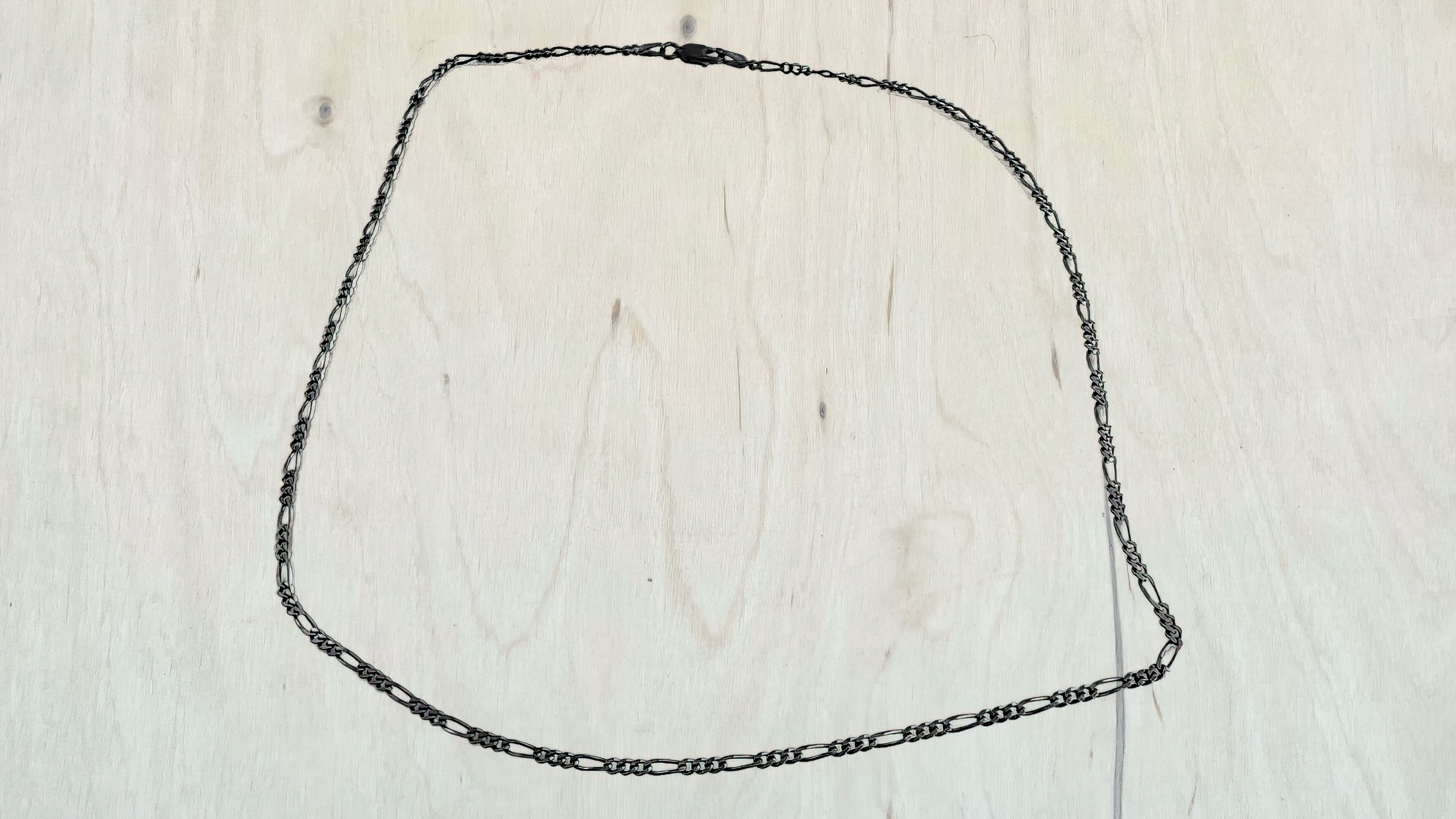 Black Rhodium Figaro Chain