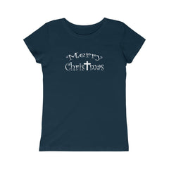 Girls Princess Tee "Merry Christmas" in 7 Colors and 5 Sizes (4339515490398)