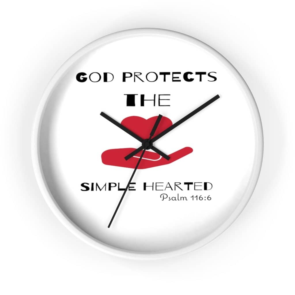 Wall Clock "God Protects the Simple Hearted" (3329333198948)