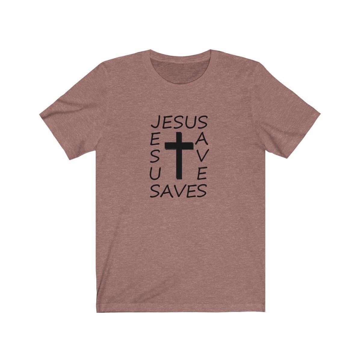 Bella & Canvas 3001 T-Shirt Jesus Saves in 14 Colors and 7 Sizes T-Shirt (3342719811684)