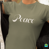 Bella & Canvas Short Sleeve Tee "Peace" white font