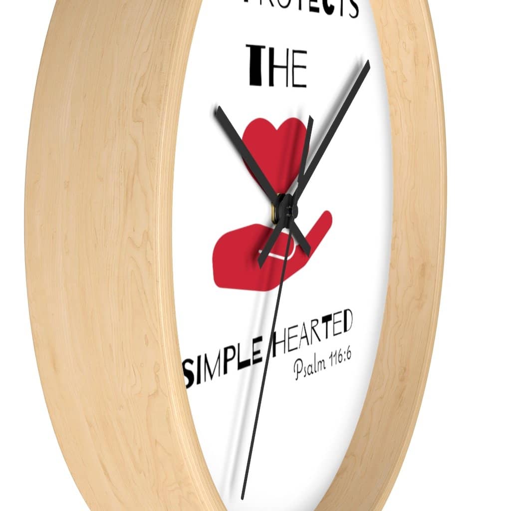 Wall Clock "God Protects the Simple Hearted" (3329333198948)