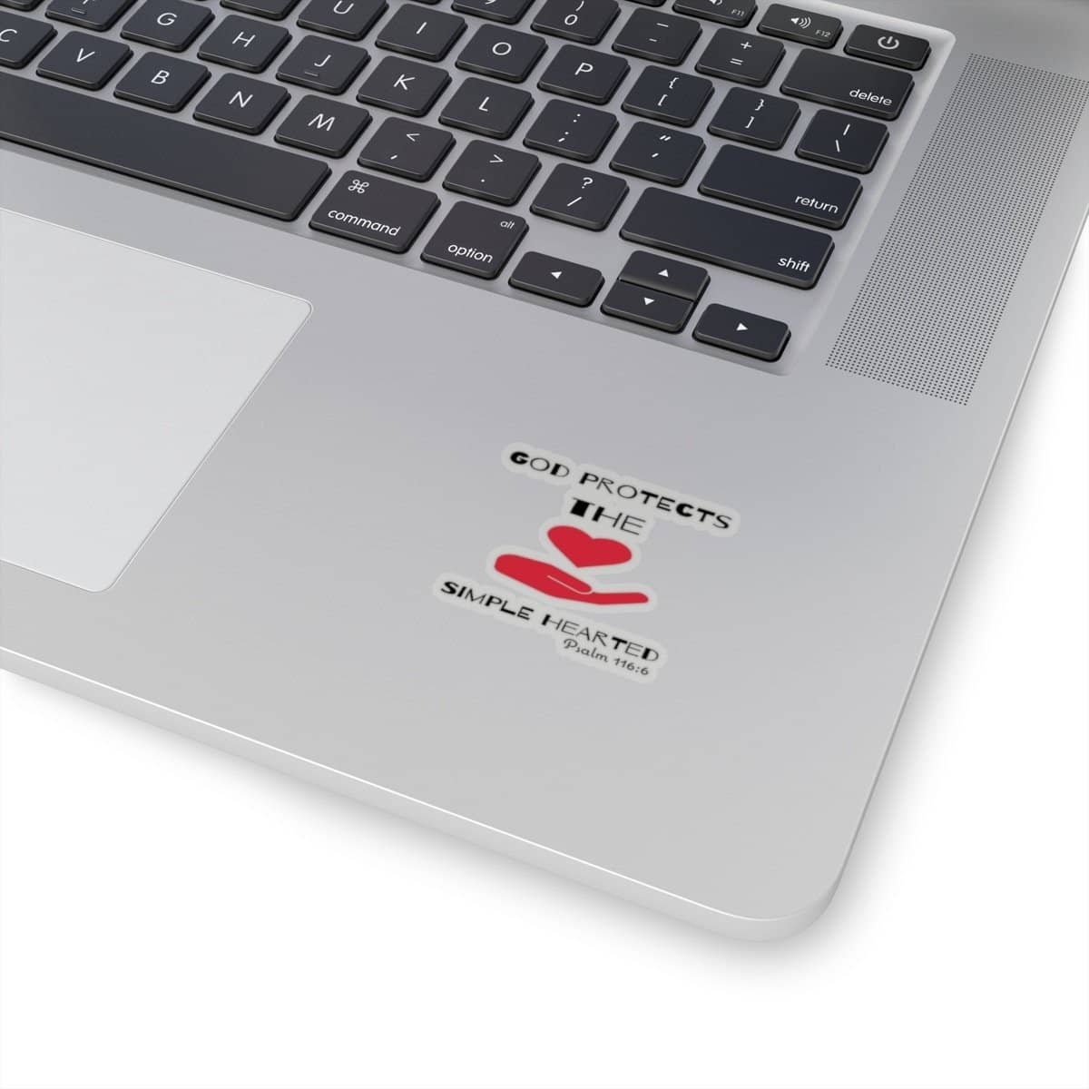 Kiss-Cut Stickers "God Protects the Simple Hearted" White or Transparent Background in 4 Sizes (3506861310052)