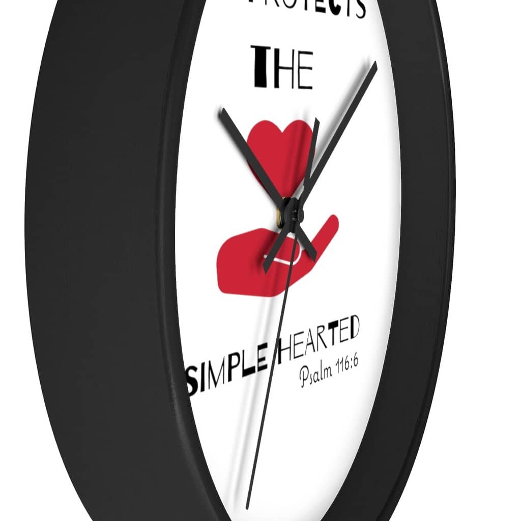 Wall Clock "God Protects the Simple Hearted" (3329333198948)