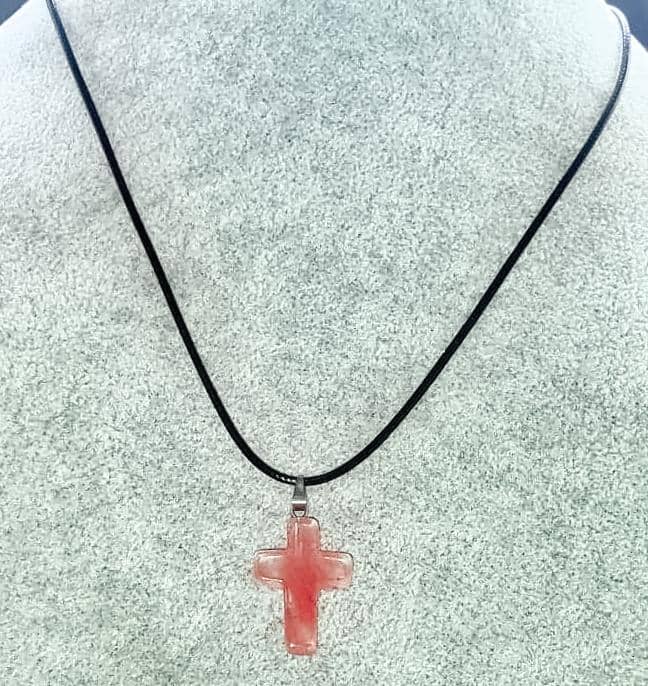 Gemstone Cross Rope Chain Necklaces in 15 Variations Free Shipping from the USA (3932911927390)