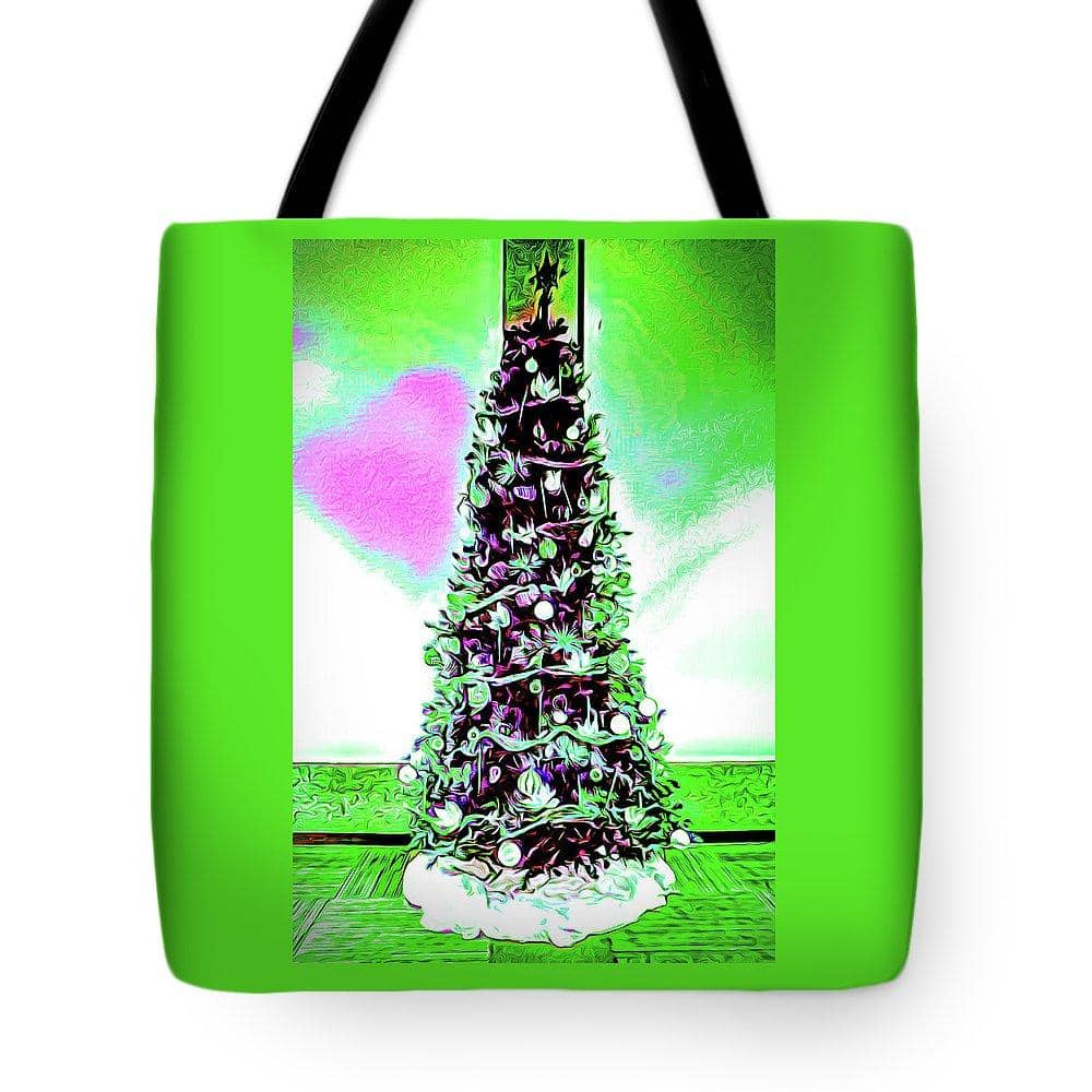 Tote Bag - Christmas Tree Pink Heart in 3 Sizes (4310837166174)