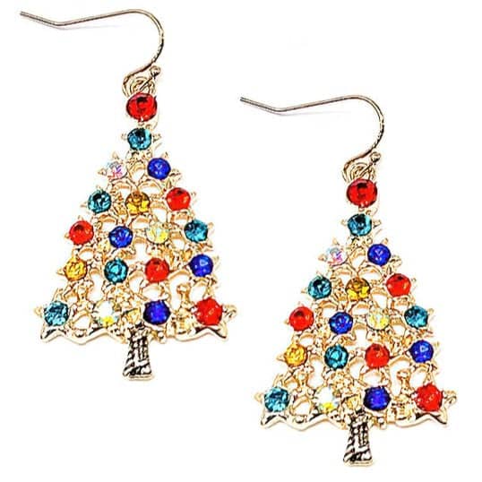 christmas tree earrings