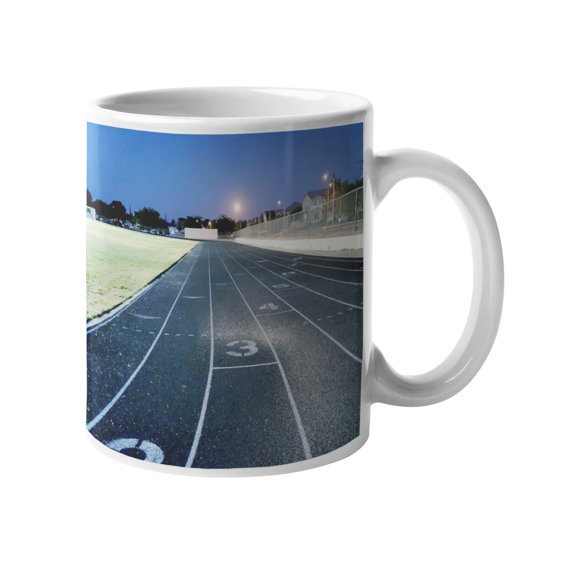 Quarter Mile Track White Ceramic Mug (11oz or 15oz) Mug (3063113941092)
