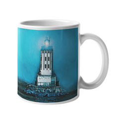 White Ceramic Mug Angels Gate Lighthouse 110z or 15oz Mug (3080965685348)