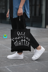 AOP Tote Bag Black "All Prayers Matter" in 3 Sizes