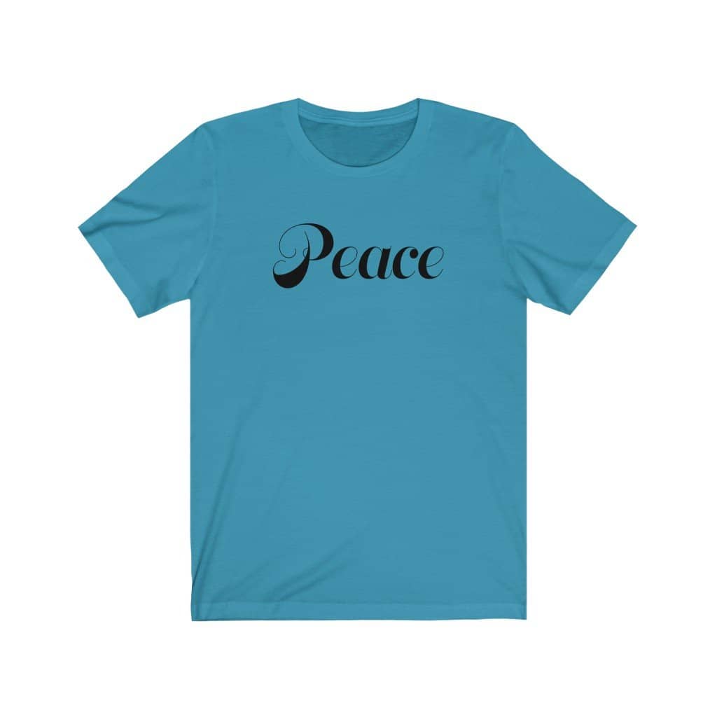Bella & Canvas Short Sleeve Tee "Peace" black font (4766738088030)