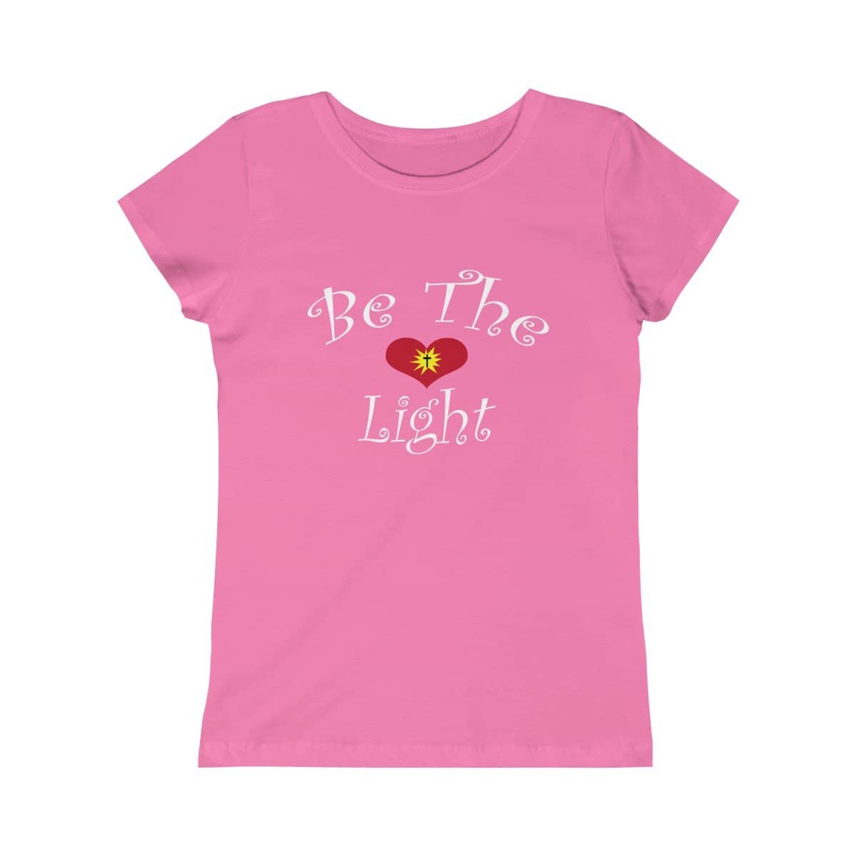 Girls Princess Tee "Be the Light" in 6 Colors and 5 Sizes (4334464565342)
