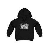 Youth Heavy Blend Hoodie "Cool Kid" white graphic