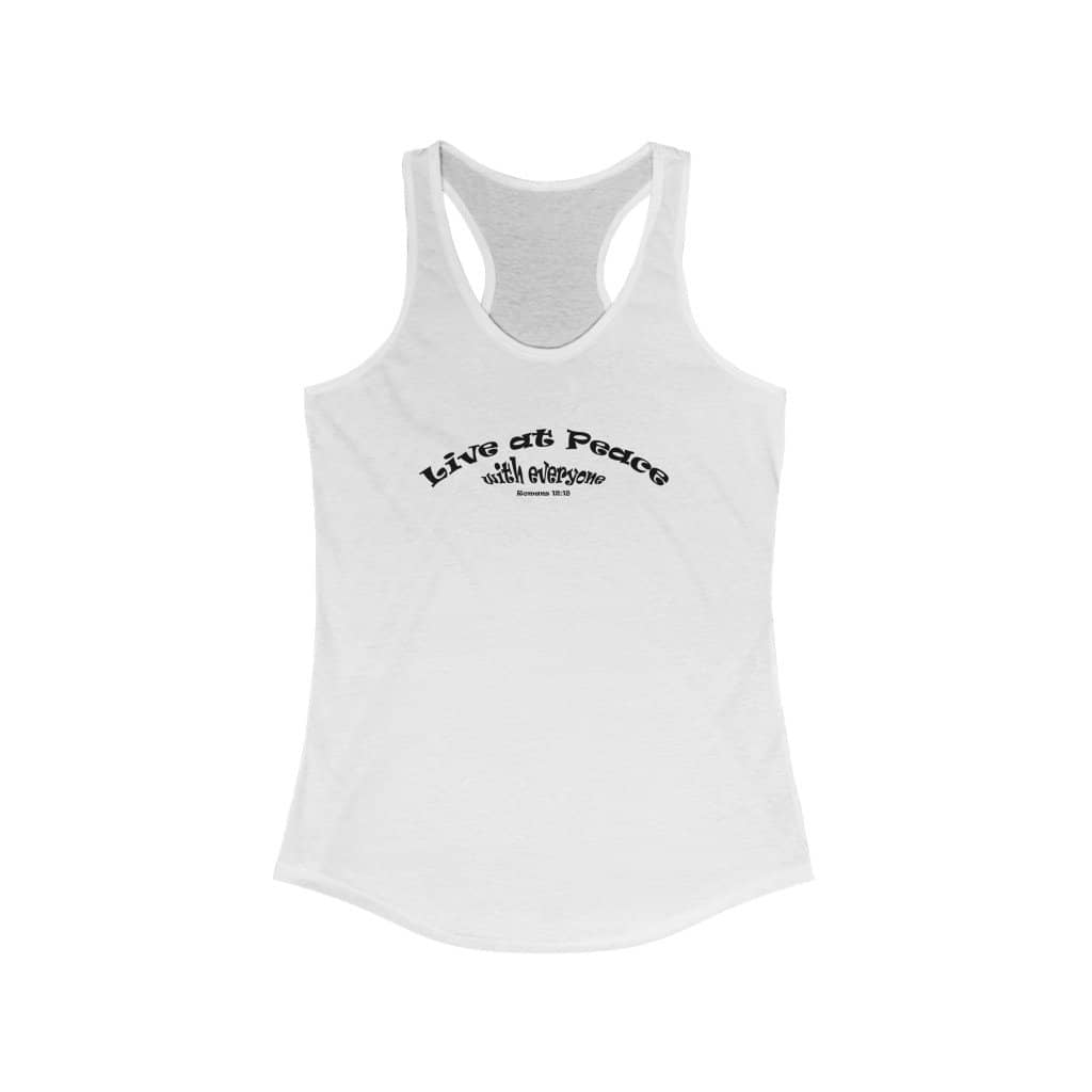 Next Level Ideal Racerback Tank "Live at Peace" (4628520140894)