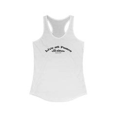 Next Level Ideal Racerback Tank "Live at Peace" (4628520140894)