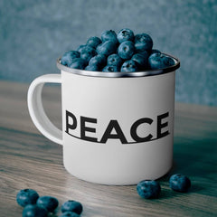 Enamel Camping Mug "Peace" 12oz