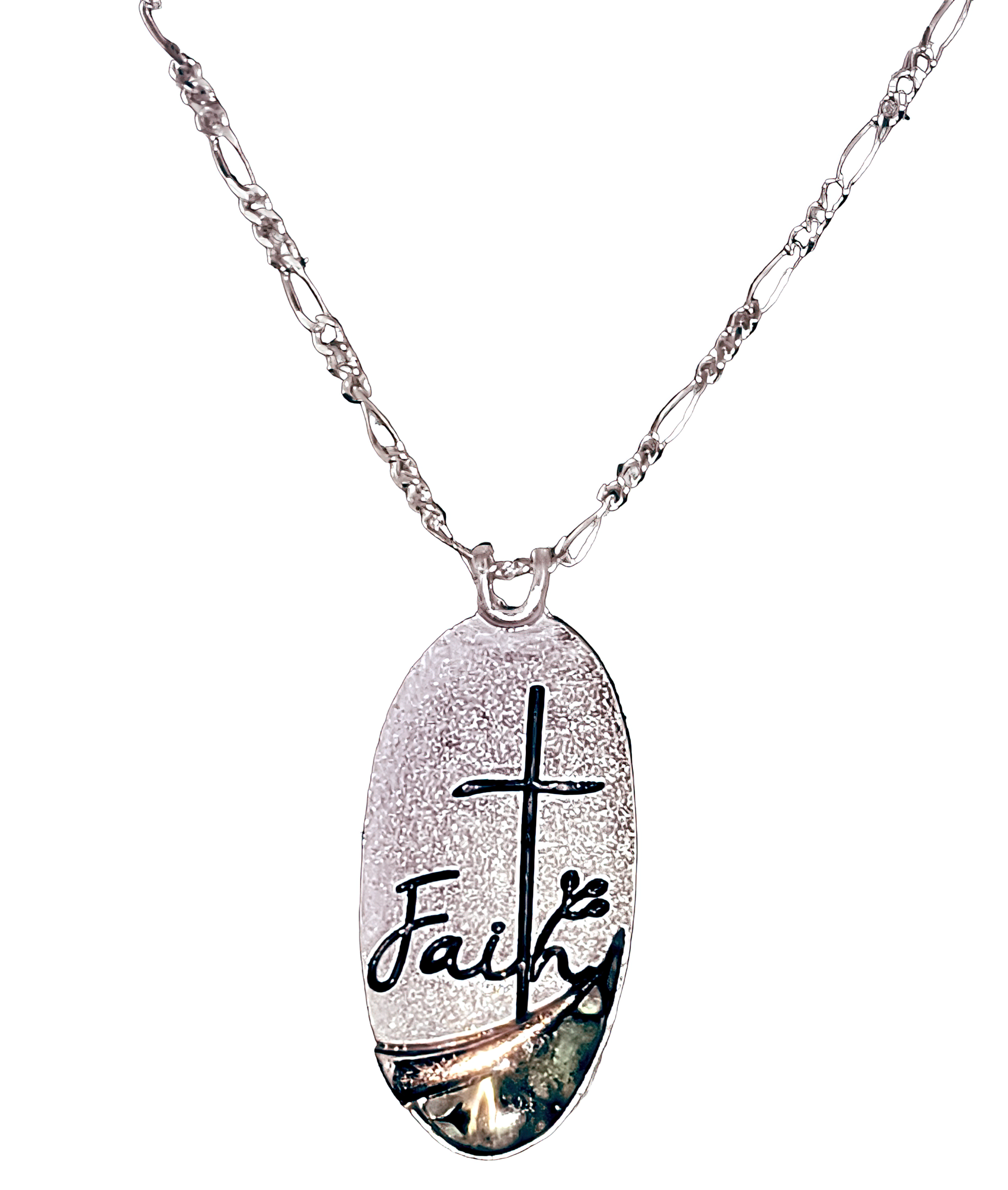 abalone cross necklace