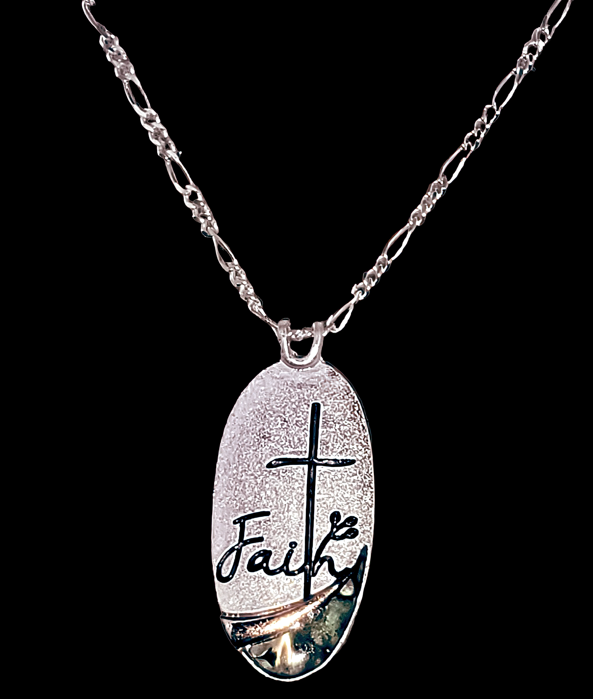 abalone cross necklace