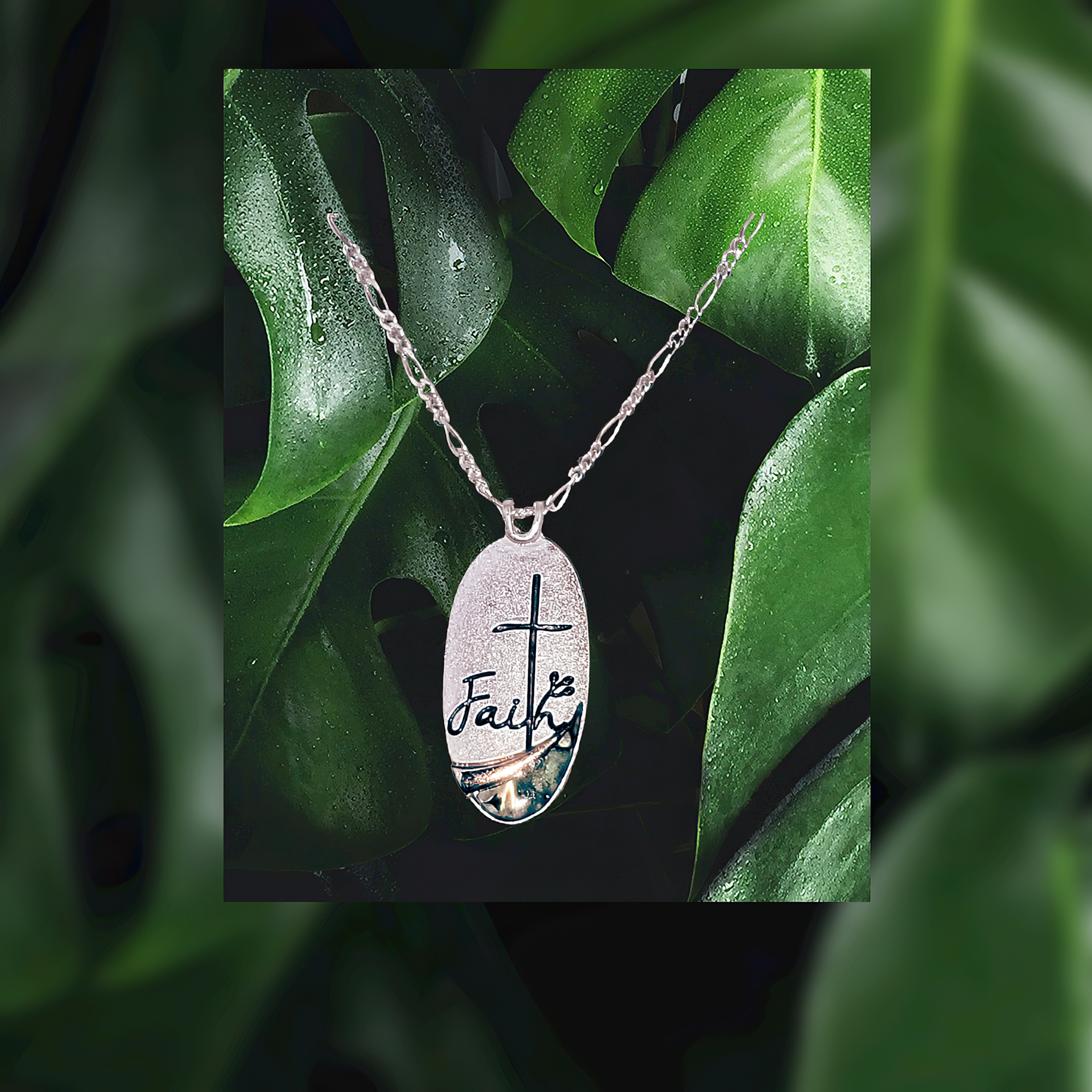 abalone cross necklace