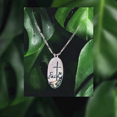 abalone cross necklace