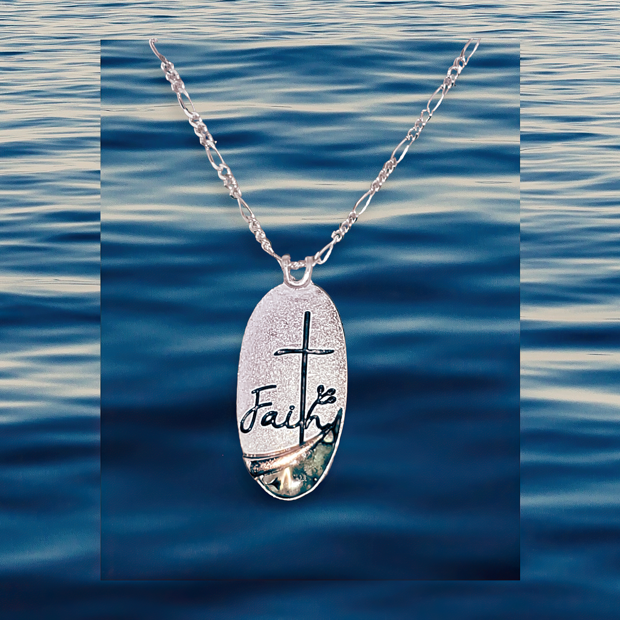 abalone cross necklace