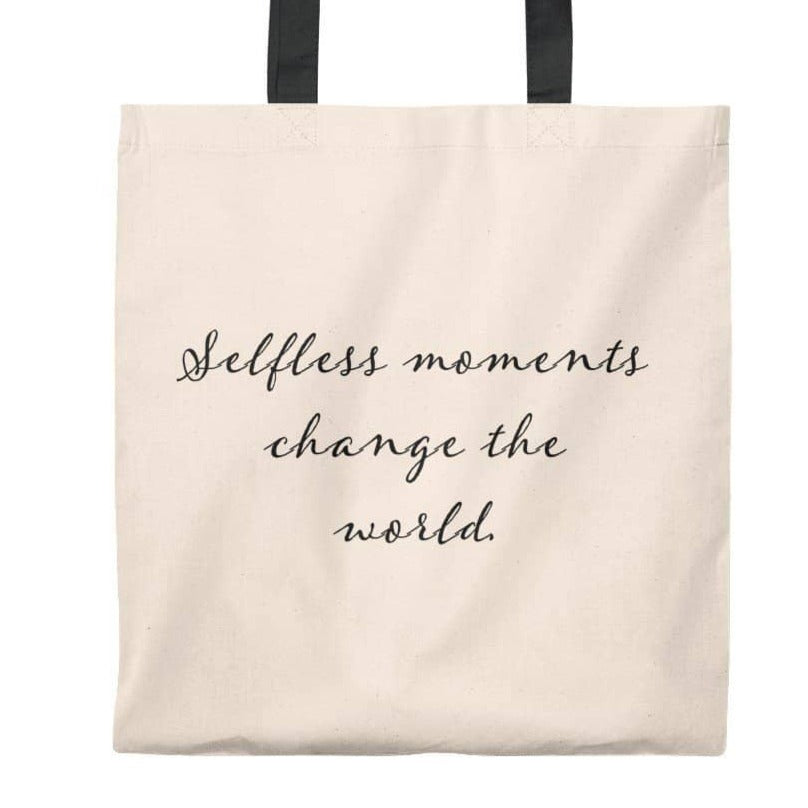 Tote Bag - Vintage- Selfless Moments Change the World Bags (3157075296356)