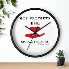 Wall Clock "God Protects the Simple Hearted" (3329333198948)