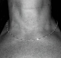 Figaro Chain 060-2.3MM .925 Solid Sterling Silver 16"30" (4567875715166)