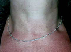 Figaro Chain 060-2.3MM .925 Solid Sterling Silver 16"30" (4567875715166)