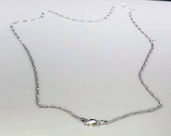 Figaro Chain 060-2.3MM .925 Solid Sterling Silver 16"30" (4567875715166)