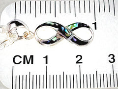 Abalone Infinity 925 Solid Sterling Silver Necklace (4703078023262)