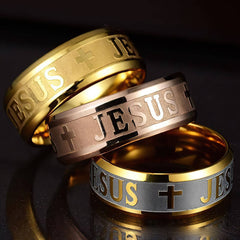 Jesus Stainless Steel Rings in 5 Styles Ships Free from the USA (3940338565214)