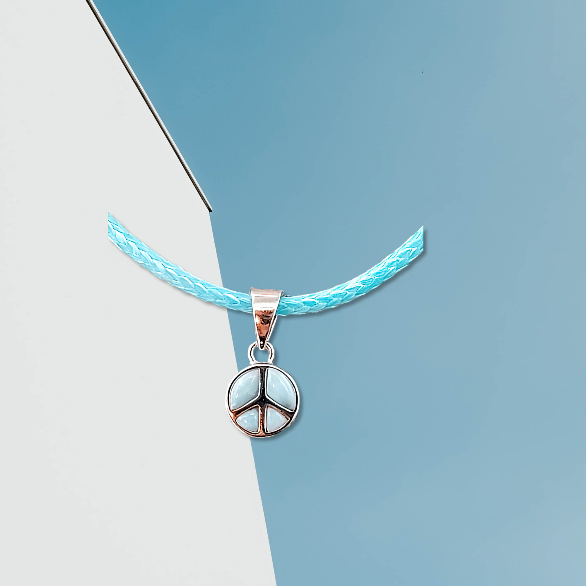 Larimar Peace Sign