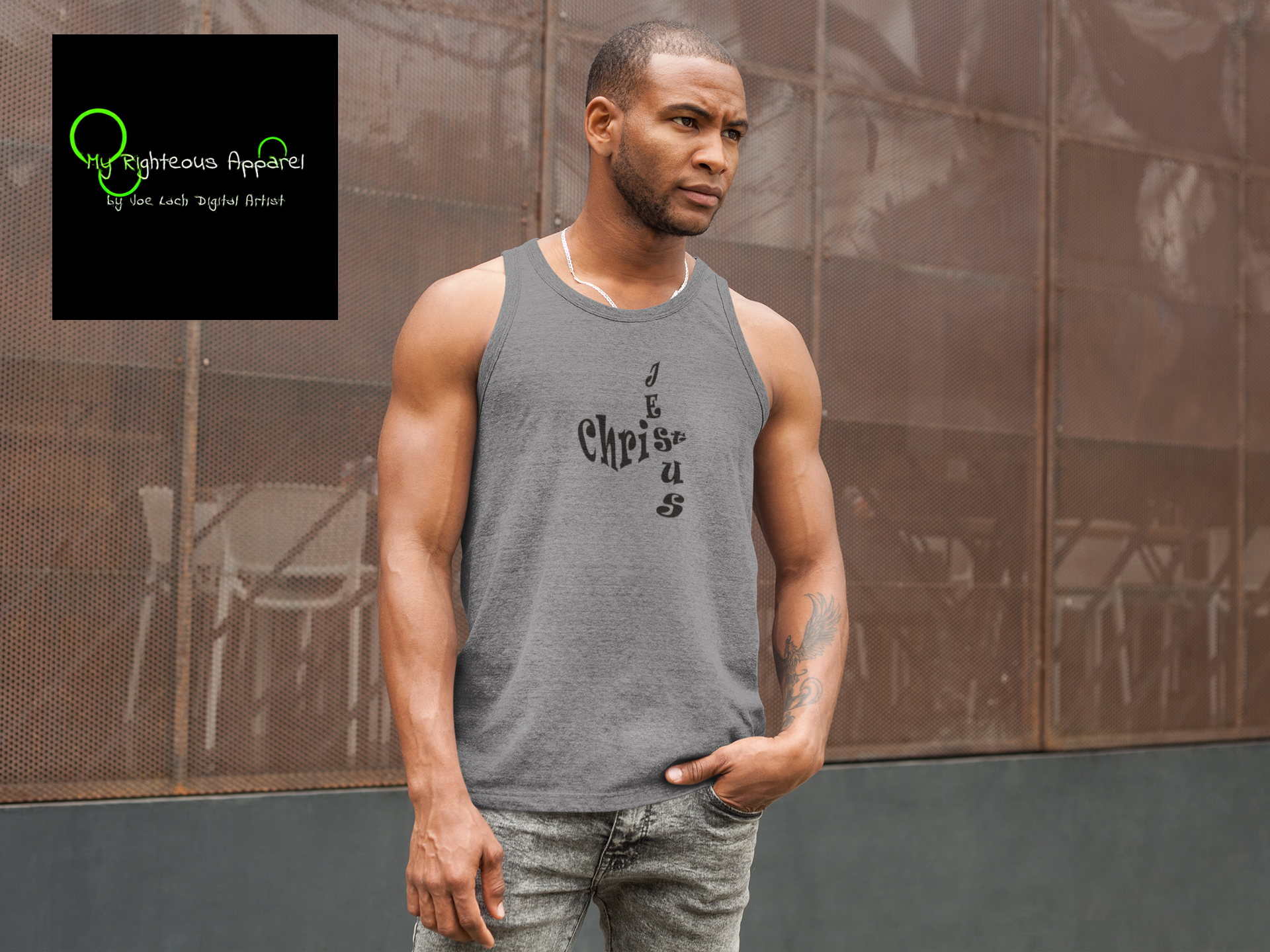 Bella & Canvas 3480 Jersey Tank "Jesus Christ" in 17 Colors and 6 Sizes (3556781949028)