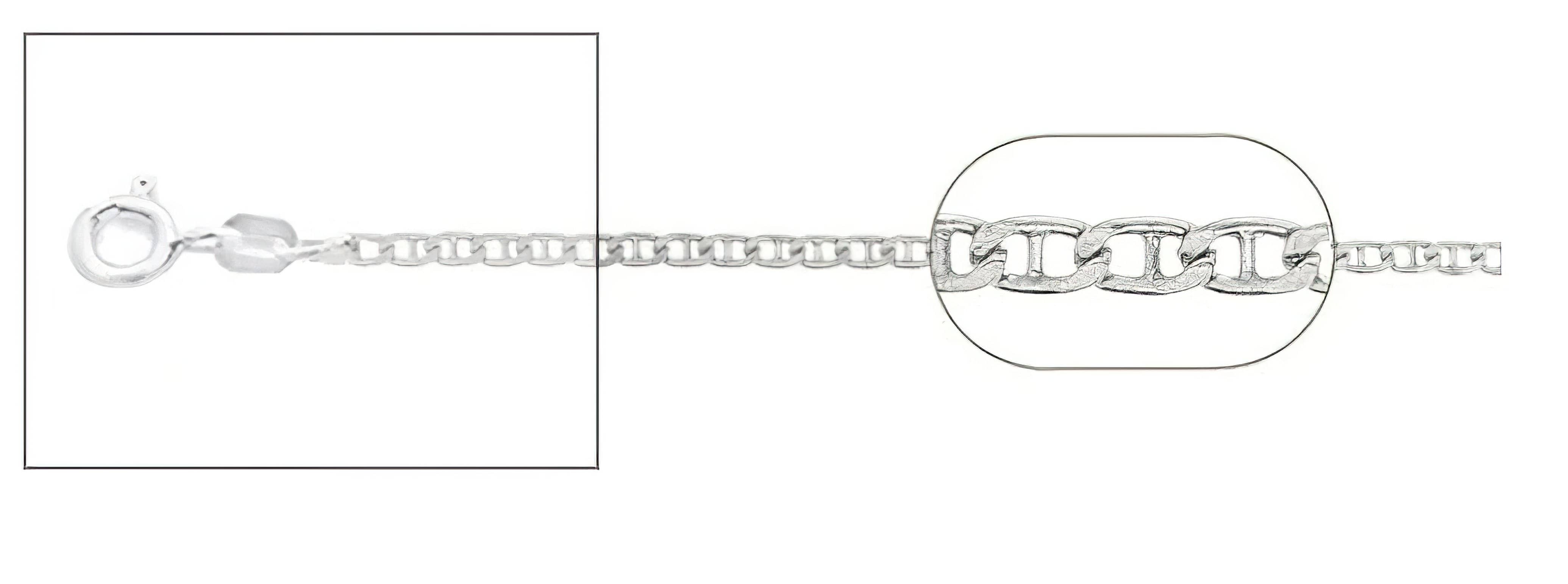 Italian Made Mariner Chain 060-2.3MM .925 Solid Sterling Silver Necklace (4589169770590)