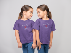 Girls Princess Tee "Be the Light" in 6 Colors and 5 Sizes (4334464565342)