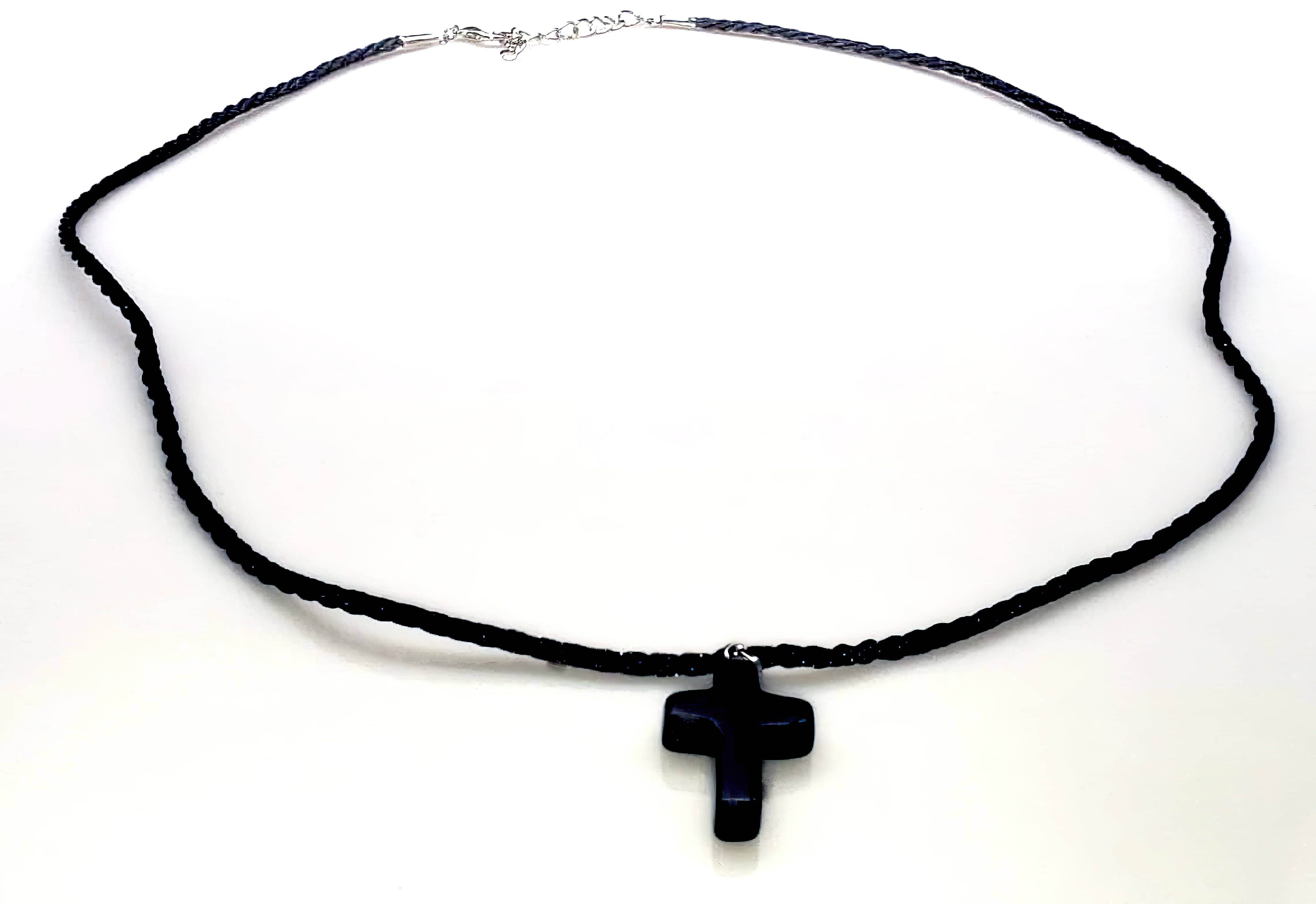 Obsidian Gemstone Necklace (4579758276702)
