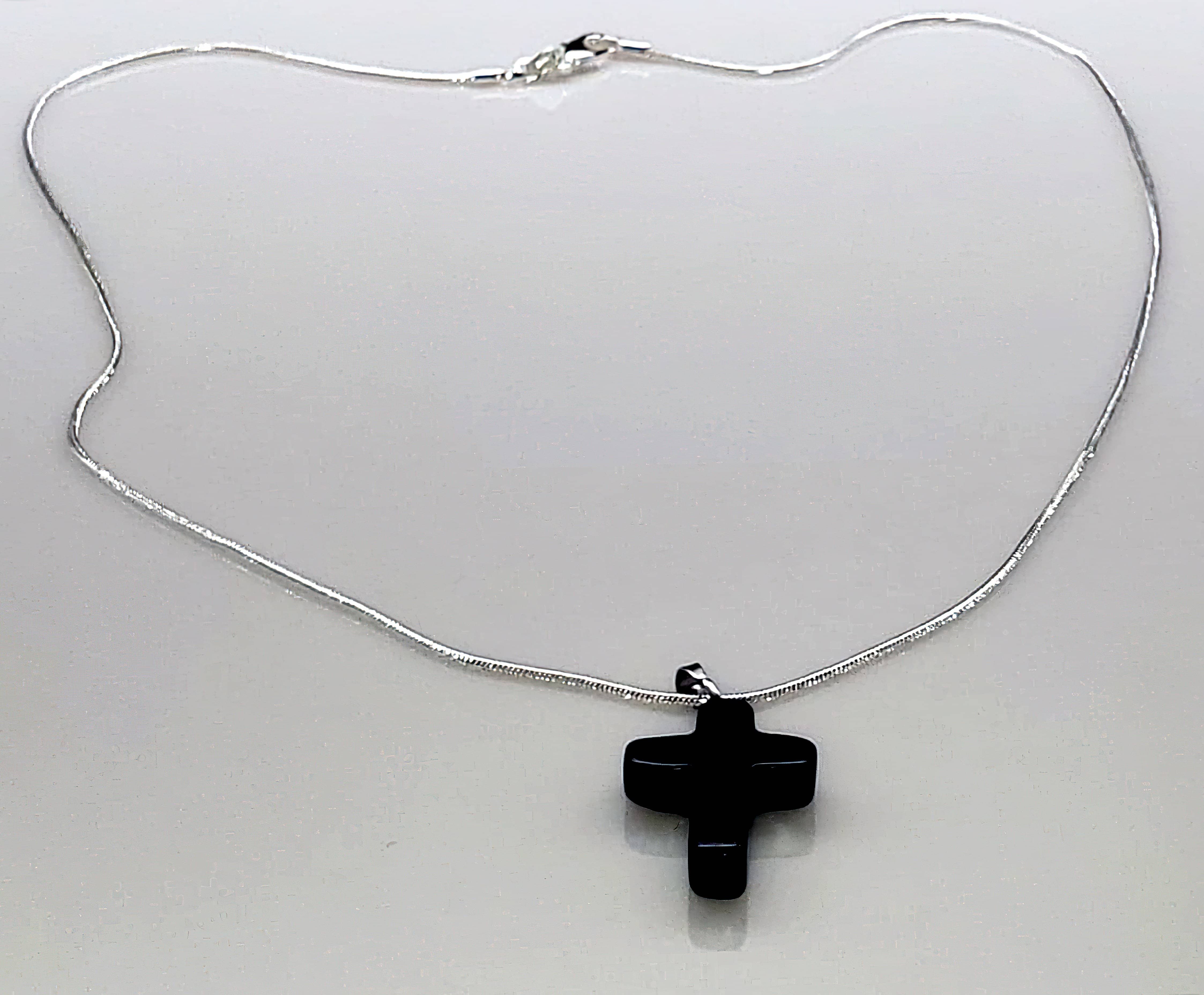 Obsidian Gemstone Necklace (4579758276702)