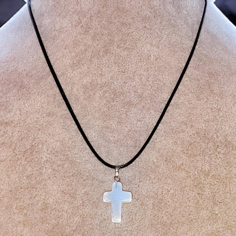 Gemstone Cross Rope Chain Necklaces in 15 Variations Free Shipping from the USA (3932911927390)